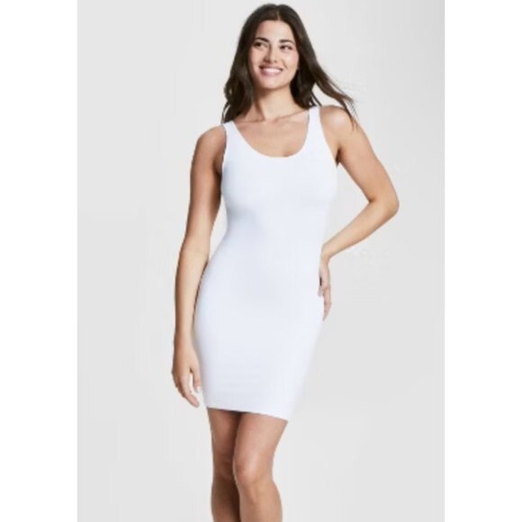 Assets Spanx Other - Assets By Spanx Shaping Tank Slip Dress Size L NWT White Mini Slimming